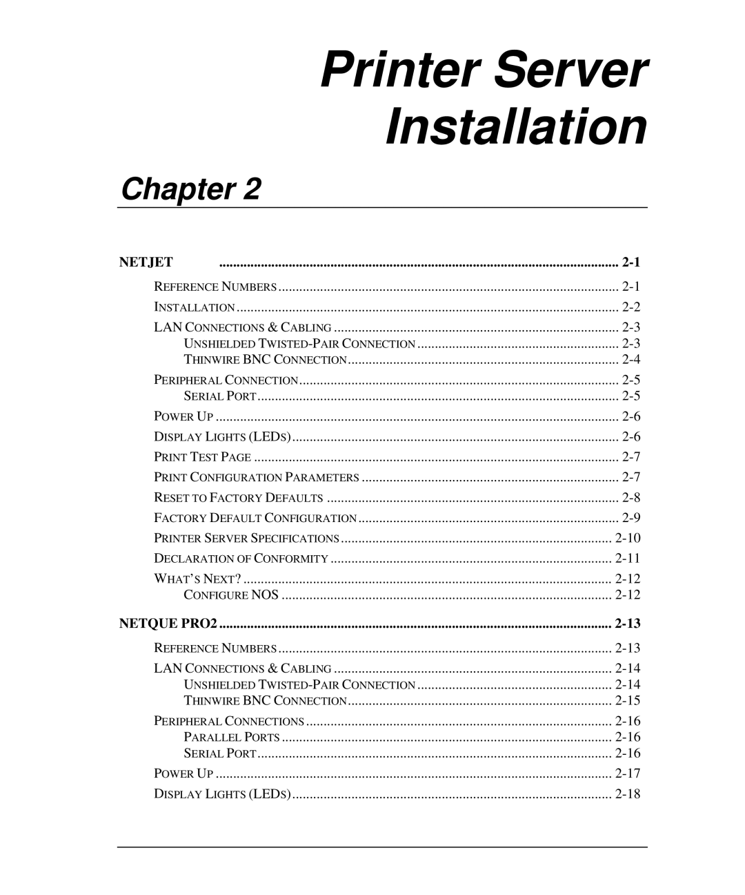 Emulex NQGB-NT+, NP02, NQ0V-NT+, NJ01B-NT+, NQTR0U-NATM, NQ0U-NT+, NQTR0V-NATM manual Netjet, Netque PRO2 