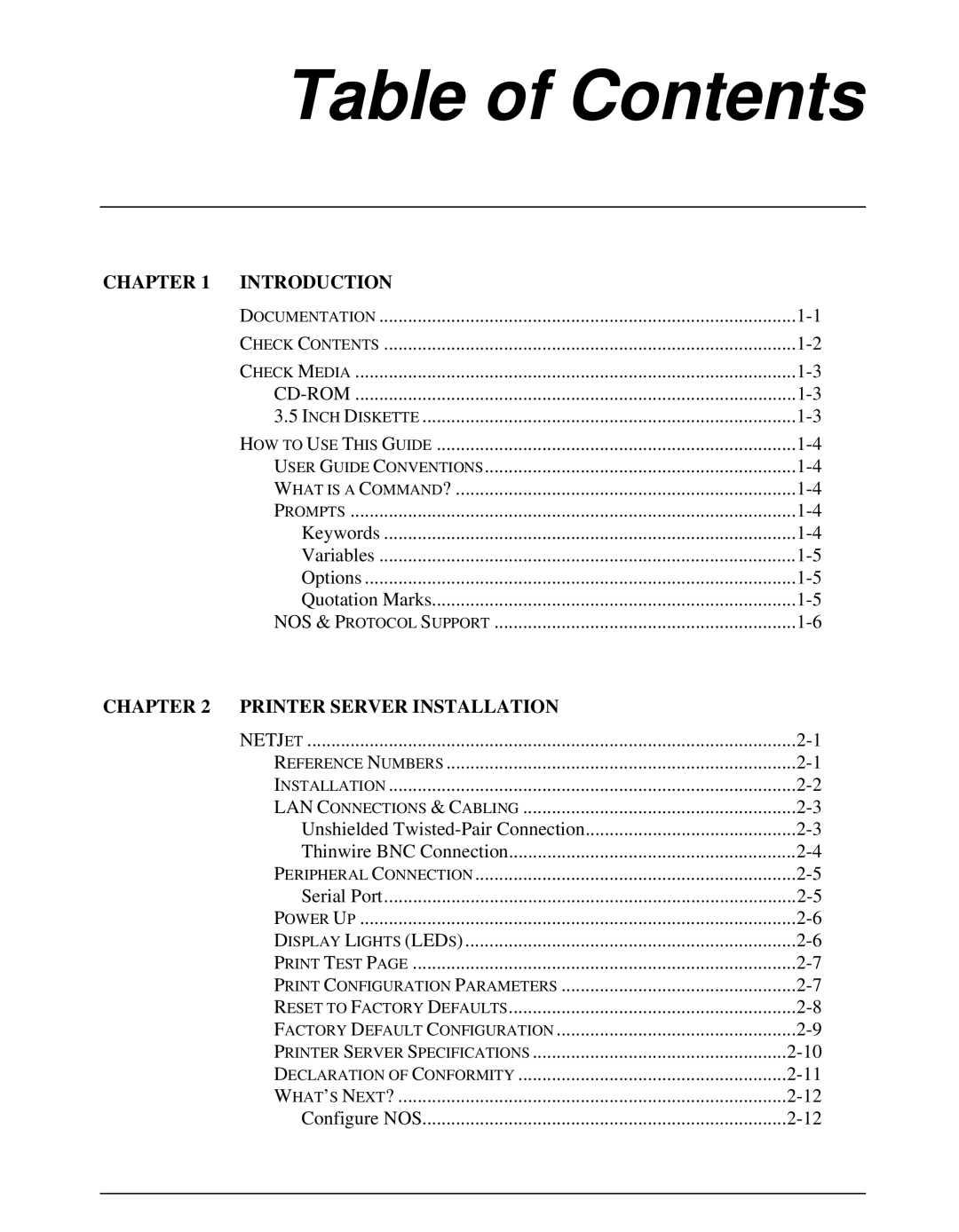 Emulex NQGB-NT+, NP02, NQ0V-NT+, NJ01B-NT+, NQTR0U-NATM, NQ0U-NT+, NQTR0V-NATM manual Table of Contents 