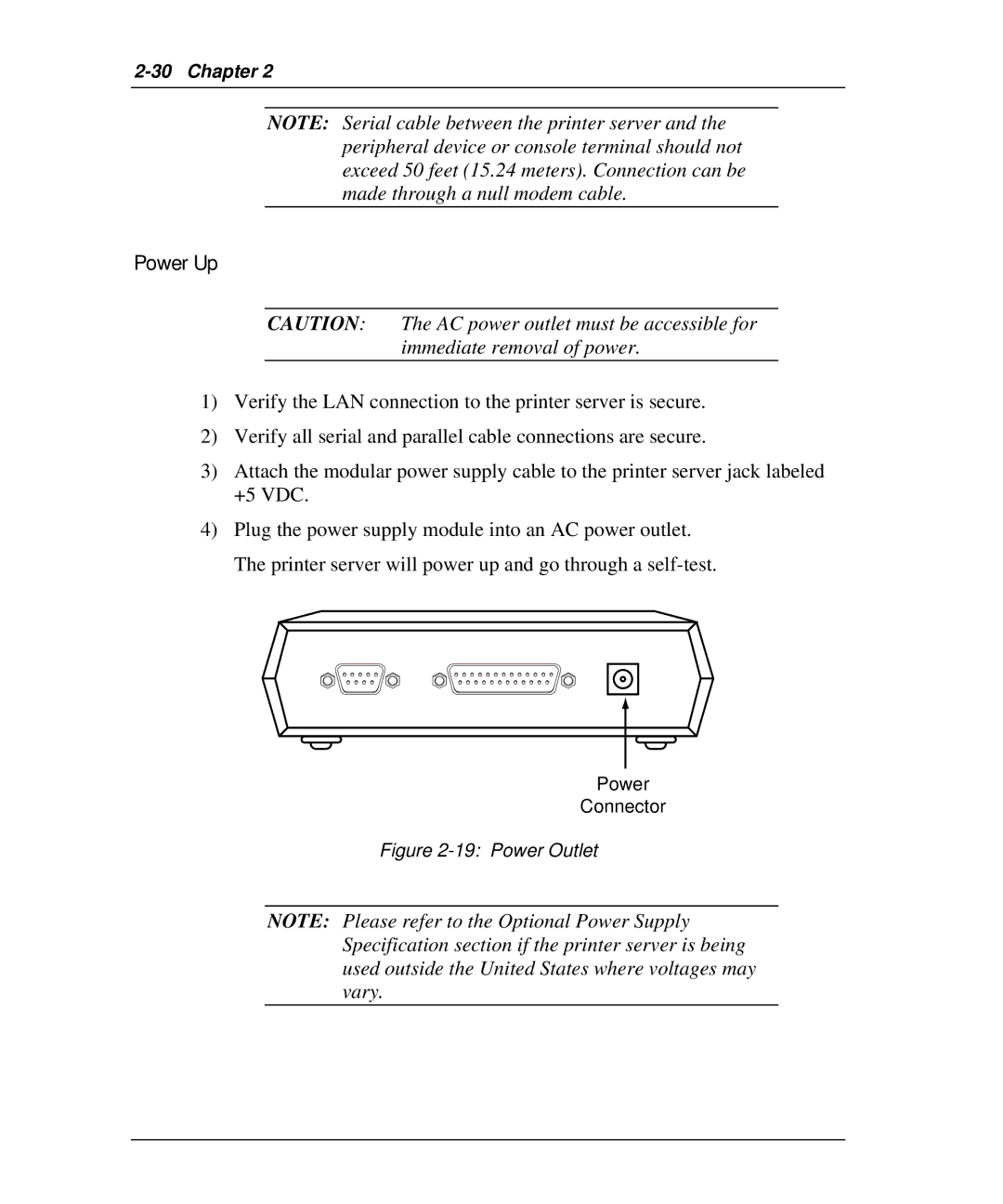 Emulex NQ0V-NT+, NP02, NJ01B-NT+, NQGB-NT+, NQTR0U-NATM, NQ0U-NT+, NQTR0V-NATM manual Power Outlet 