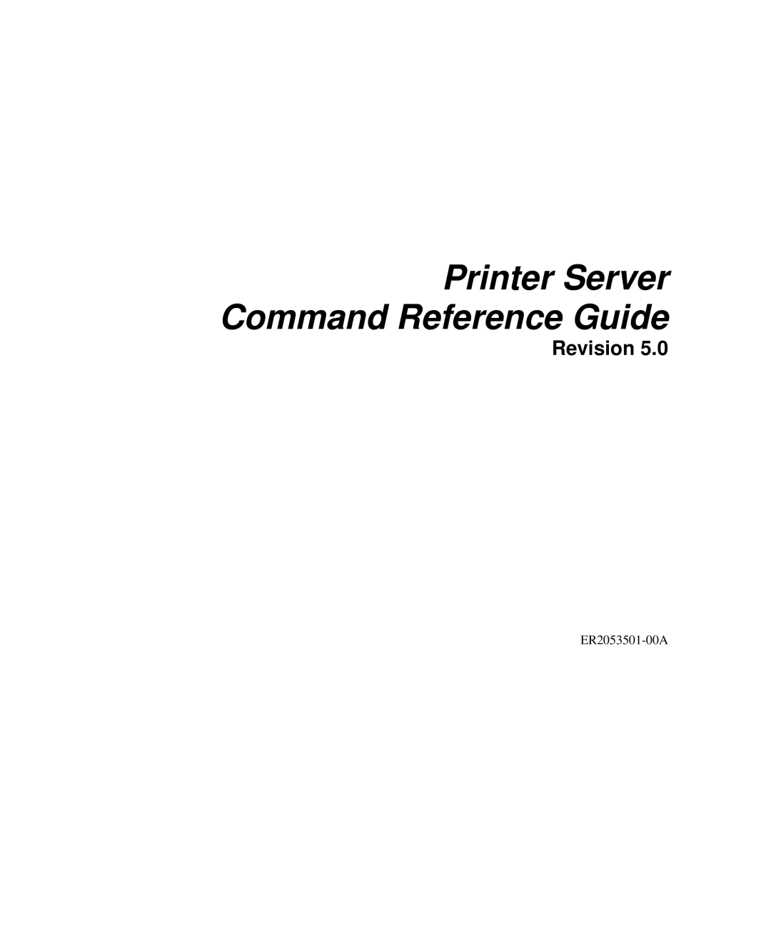 Emulex manual Printer Server Command Reference Guide 