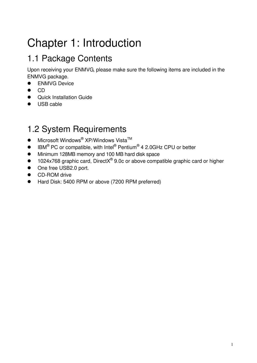 Encore electronic ENMVG manual Introduction, Package Contents 