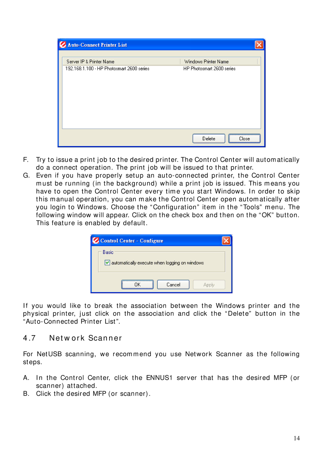 Encore electronic ENNUS1 user manual Network Scanner 