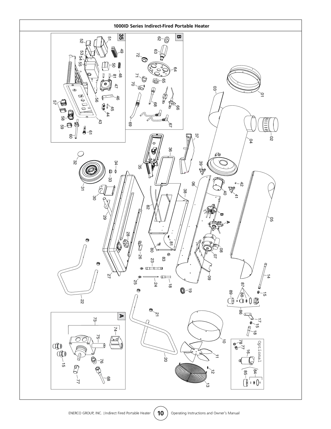 Enerco 2000ID 3000ID, 4000ID, 1000ID owner manual 53 54 