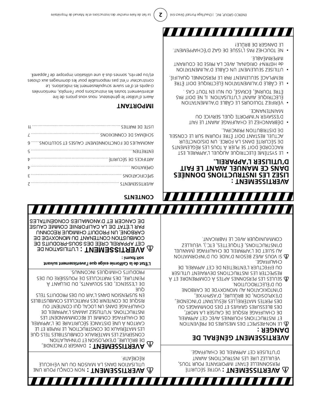 Enerco 4000DF, 6000DF owner manual Parties de liste, Connexions de schémas, Sécurité de Artifices, Opération 