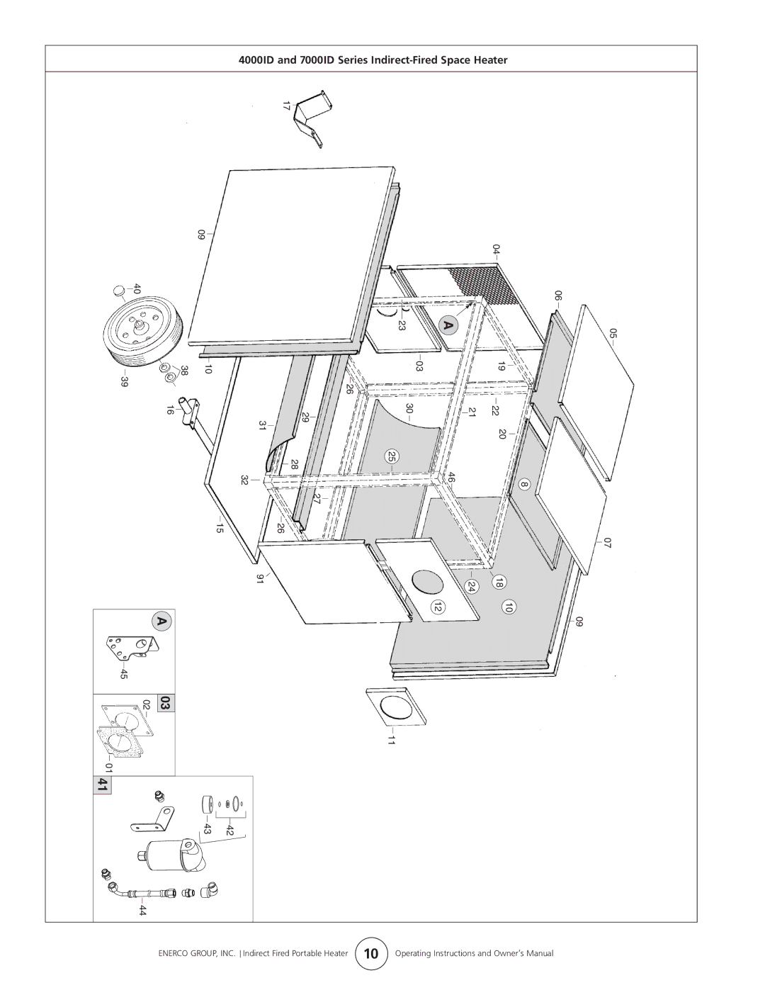 Enerco owner manual 4000ID and 7000ID Series Indirect-Fired Space Heater 