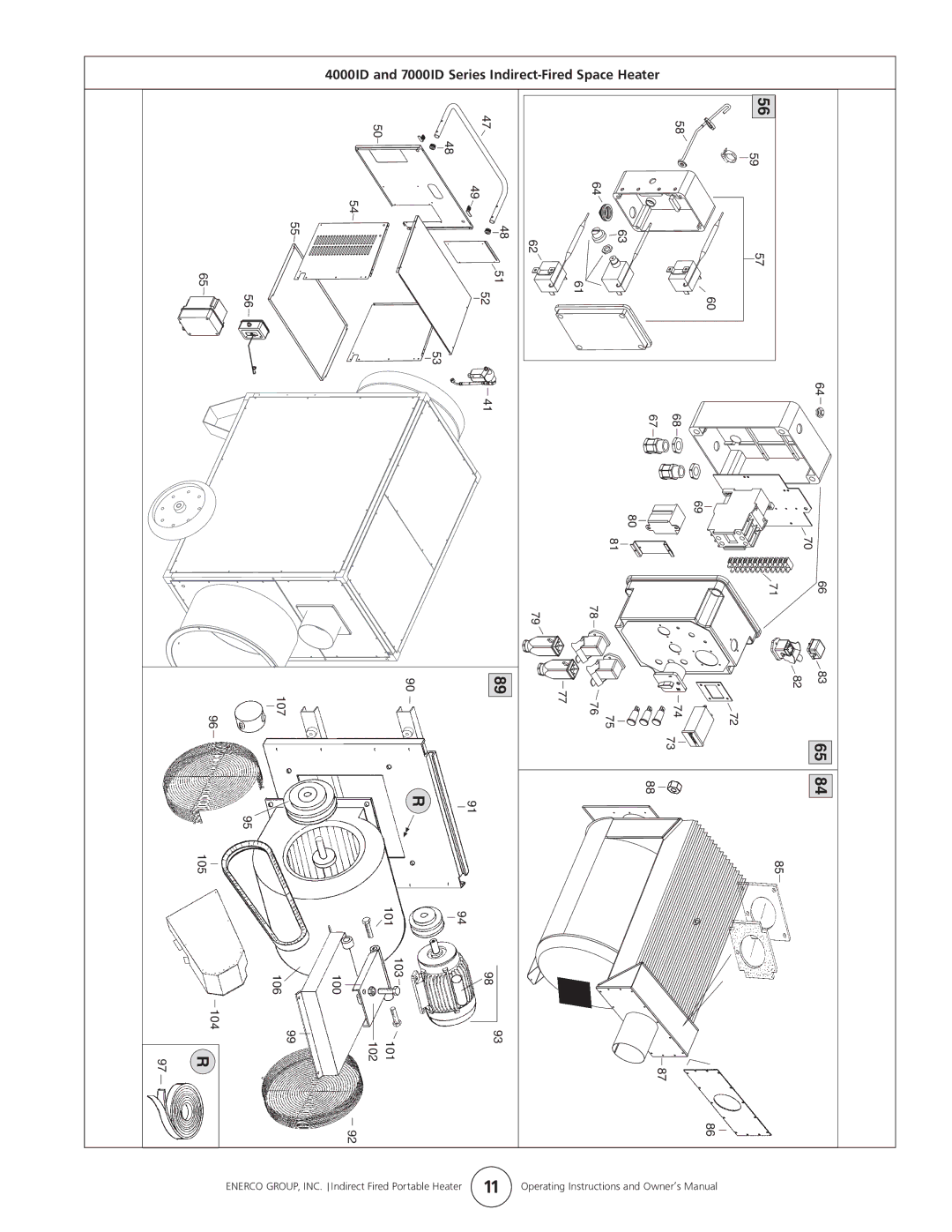 Enerco 7000ID owner manual 103 101 102 100 