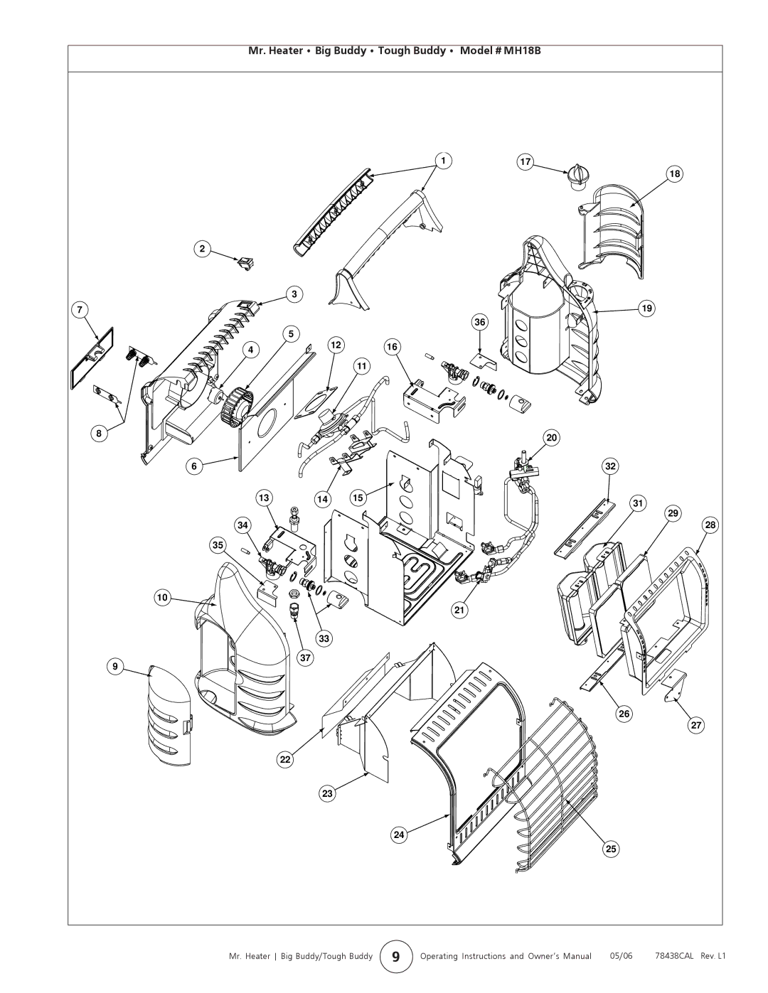 Enerco operating instructions Mr. Heater Big Buddy Tough Buddy Model # MH18B 