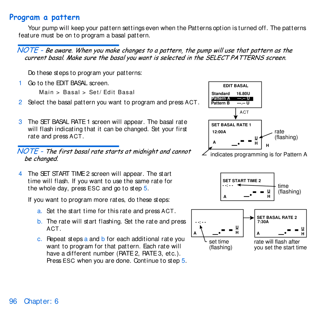 Energizer 715, 515 manual Program a pattern 