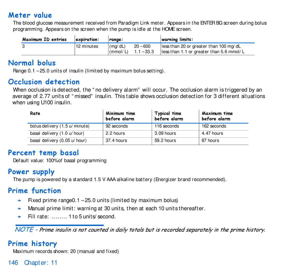 Energizer 715, 515 manual Normal bolus 