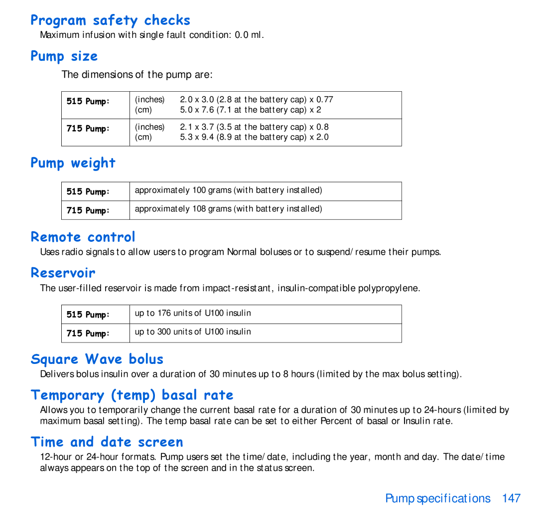 Energizer 515, 715 manual Program safety checks 