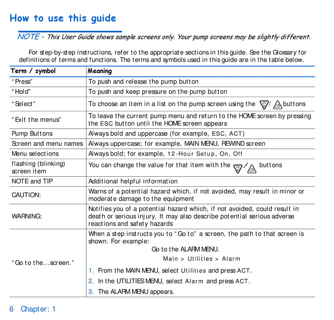 Energizer 715, 515 manual How to use this guide, Term / symbol Meaning 