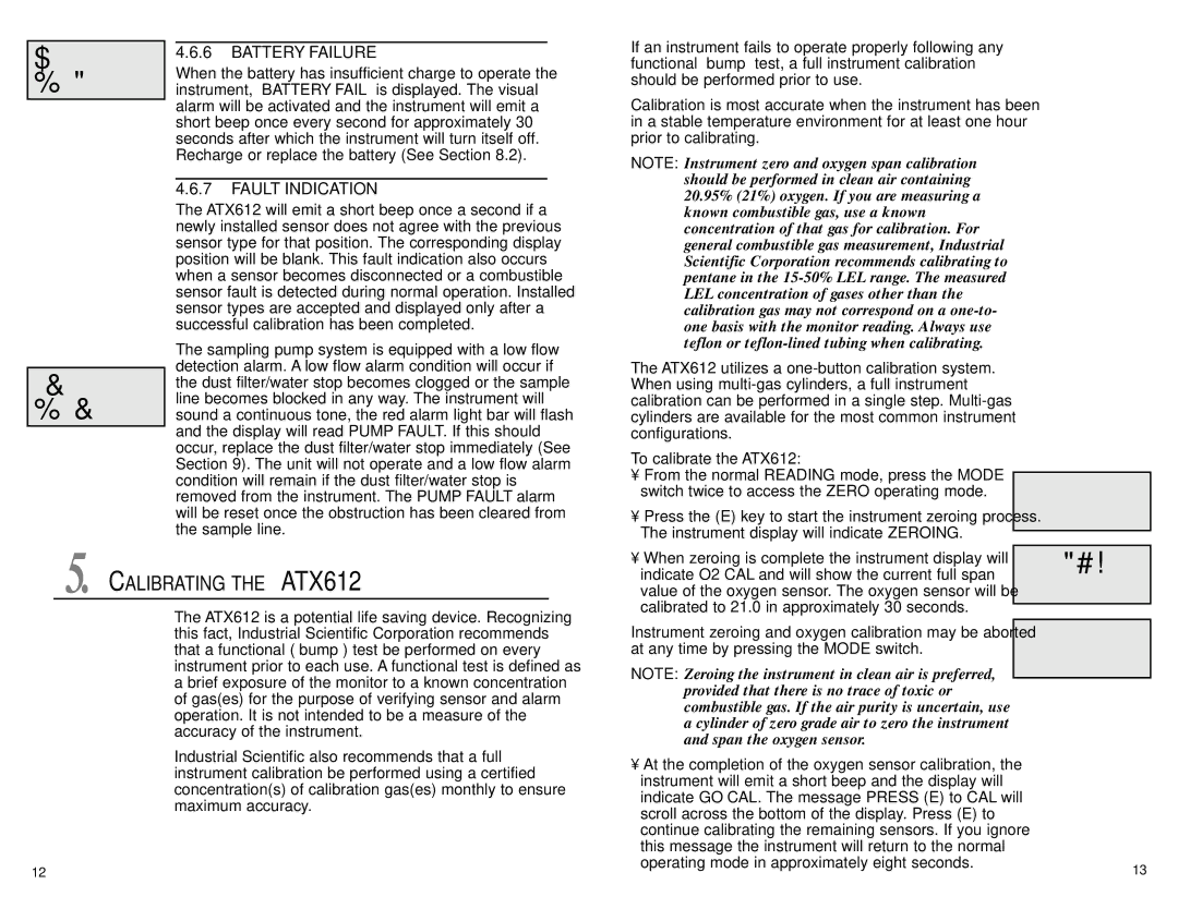 Energizer ATX612 specifications Fail, Pump, Fault, R O E S S, 02 CAL 