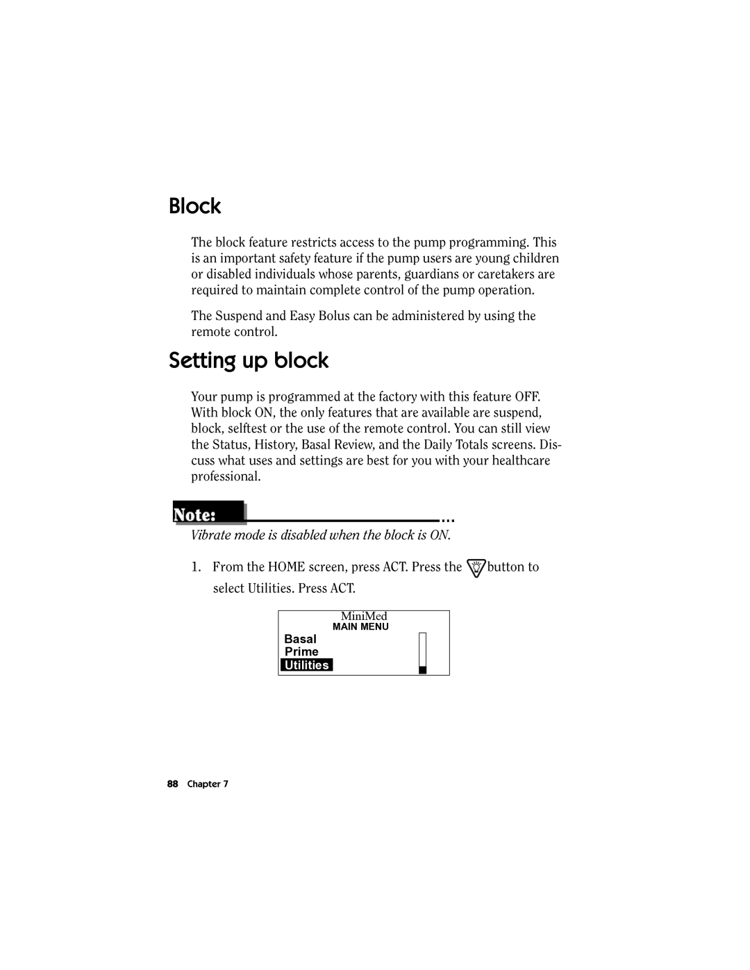 Energizer MMT-511 manual Block, Setting up block 