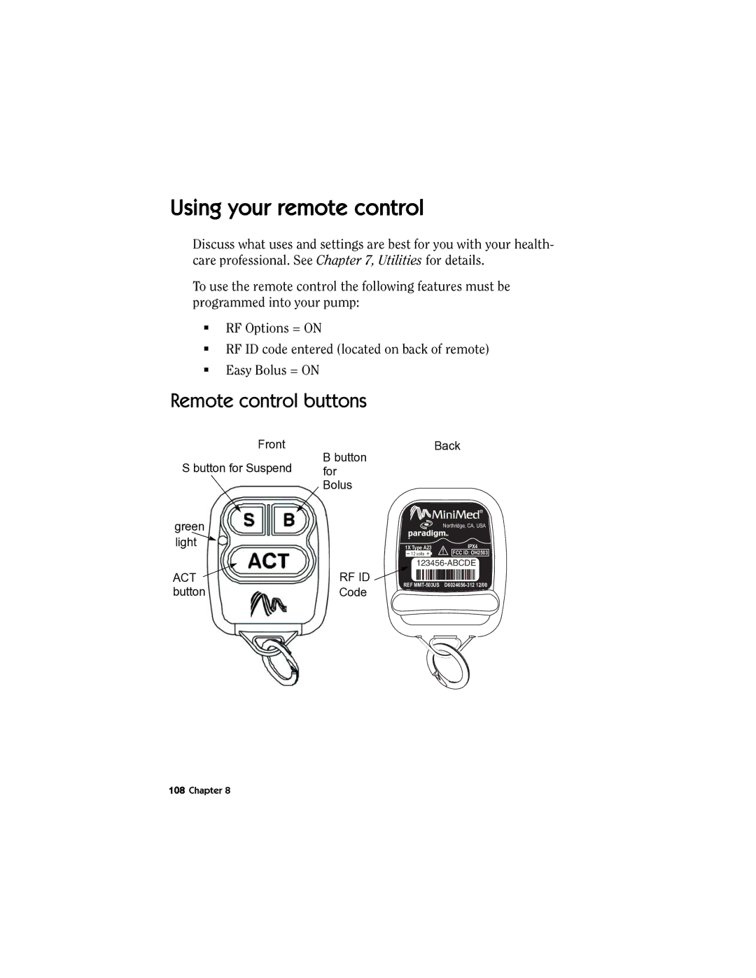 Energizer MMT-511 manual Using your remote control, Remote control buttons 