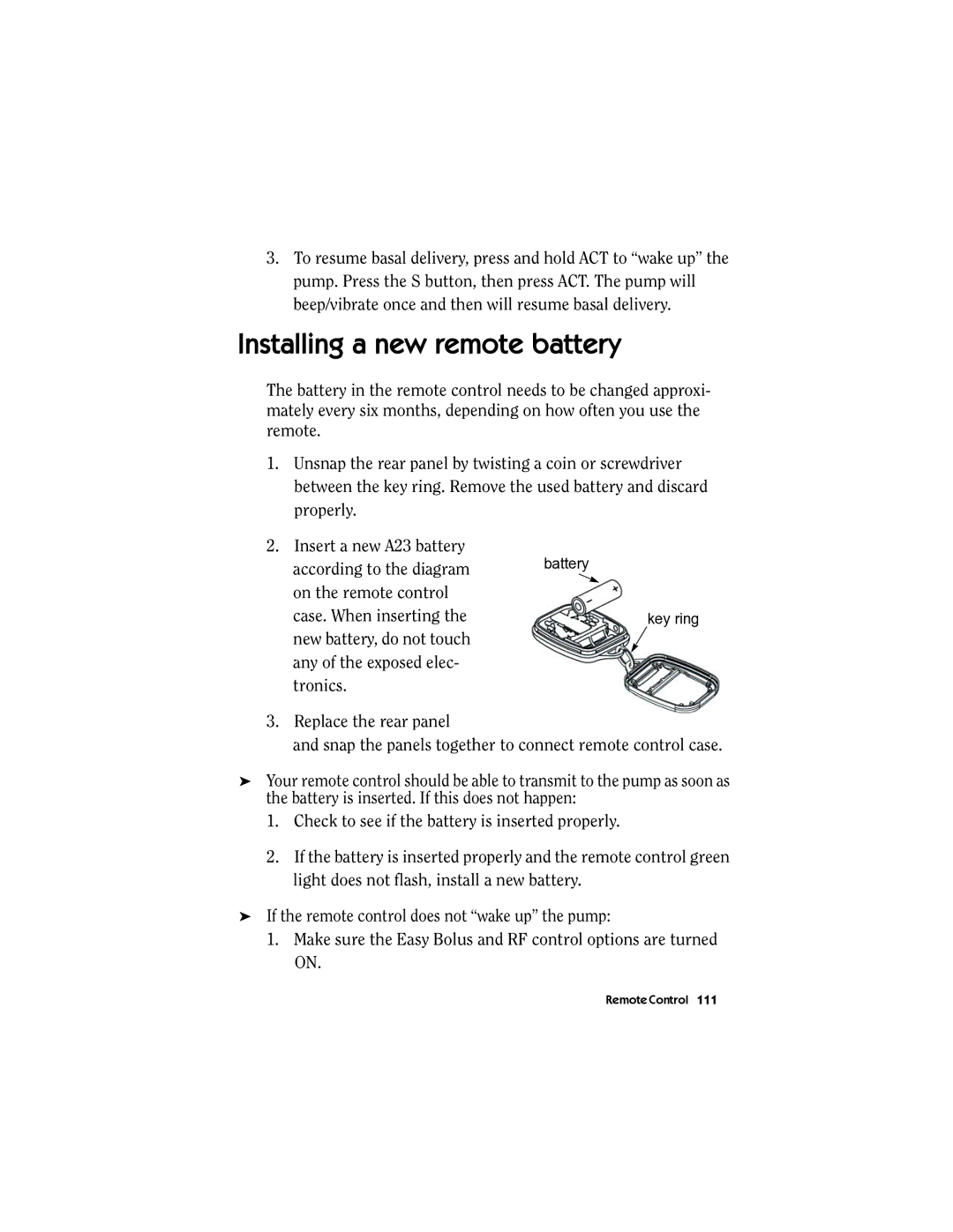 Energizer MMT-511 manual Installing a new remote battery 