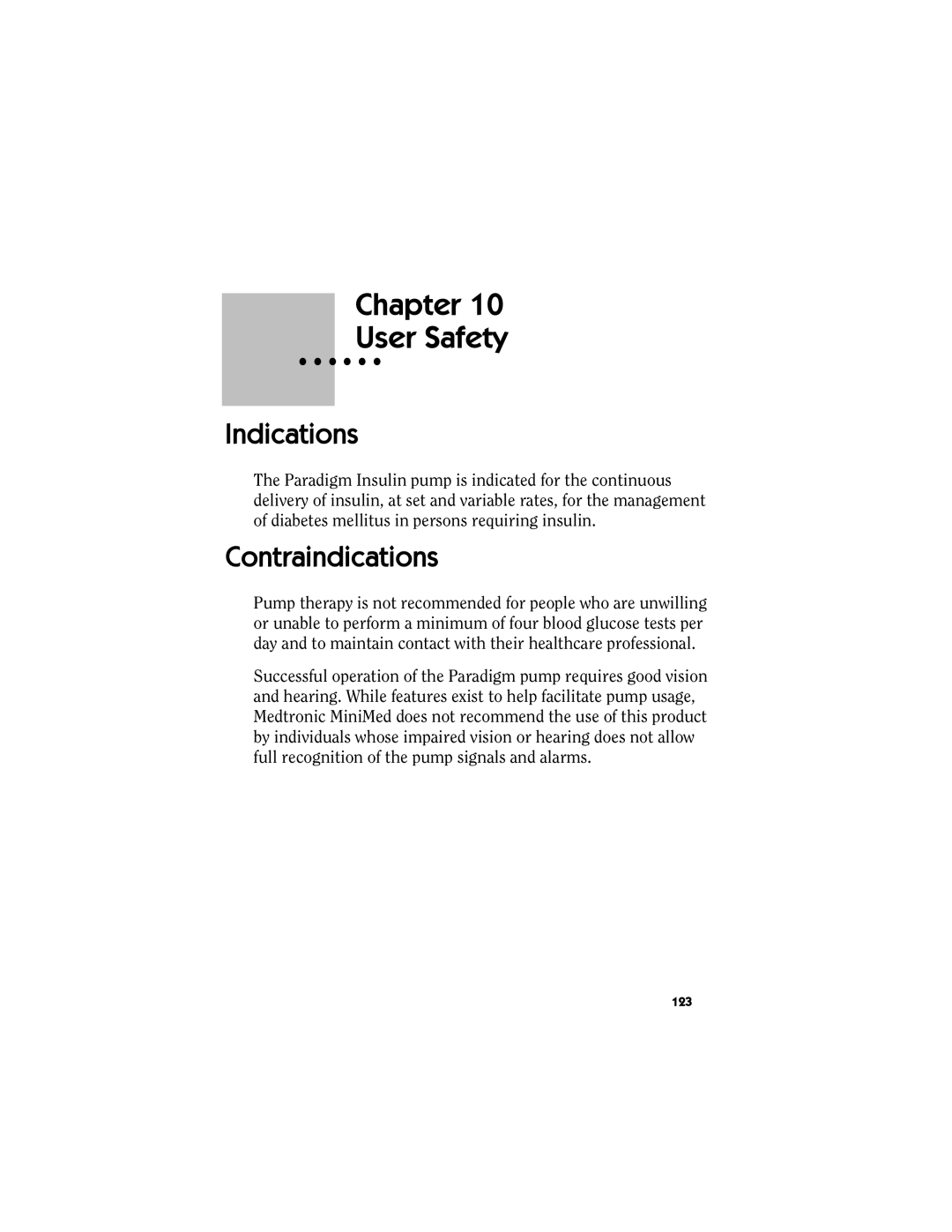 Energizer MMT-511 manual Chapter User Safety, Indications, Contraindications 