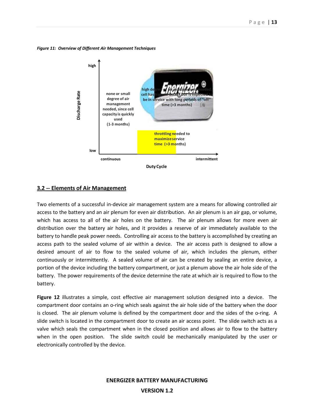 Energizer PP355 manual ‐‐ Elements of Air Management, Discharge Rate 