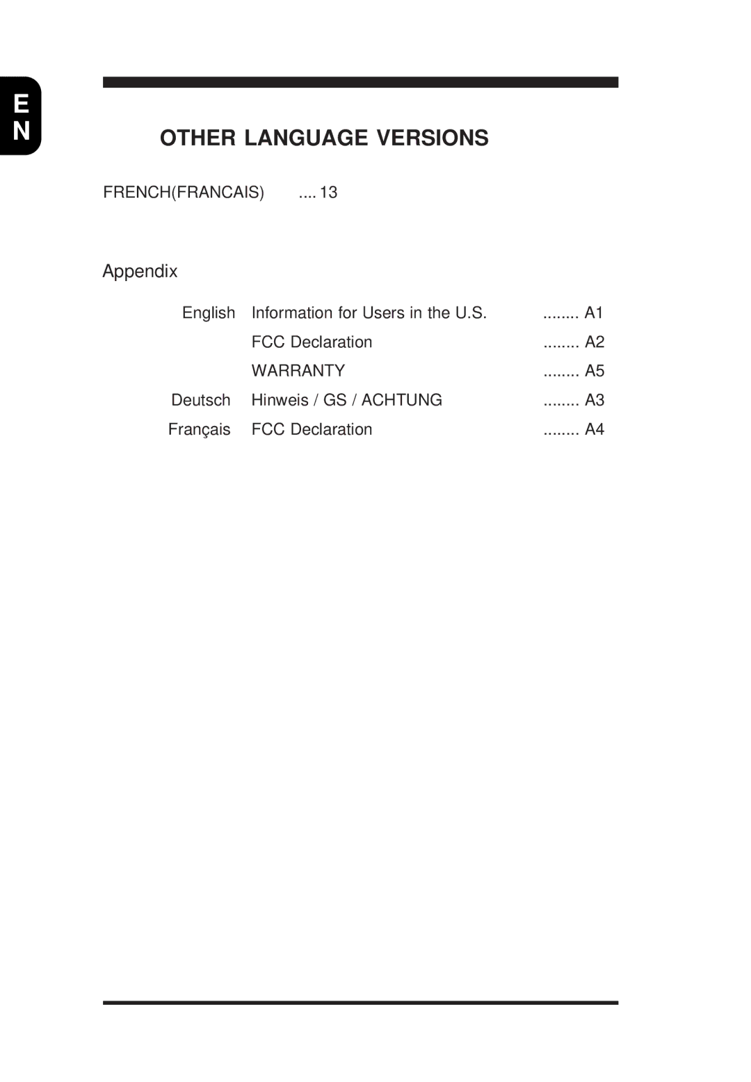 Energy Tech Laboratories 105E manual Other Language Versions 