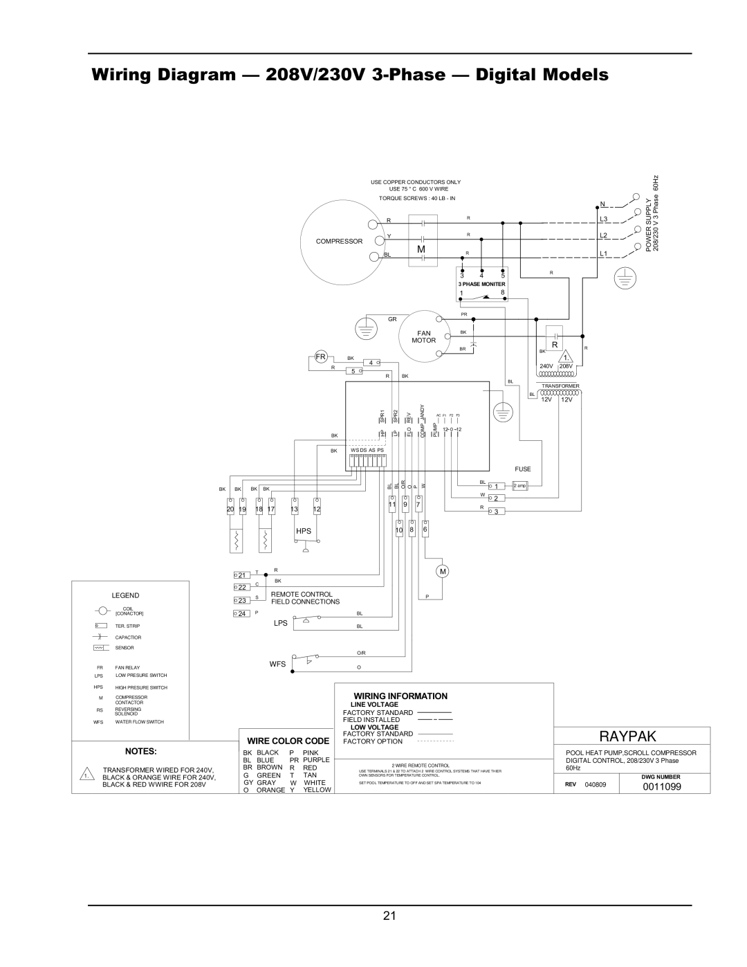 Energy Tech Laboratories 8320, 6310, 5310 Wiring Diagram 208V/230V 3-Phase Digital Models, Wiring Information 