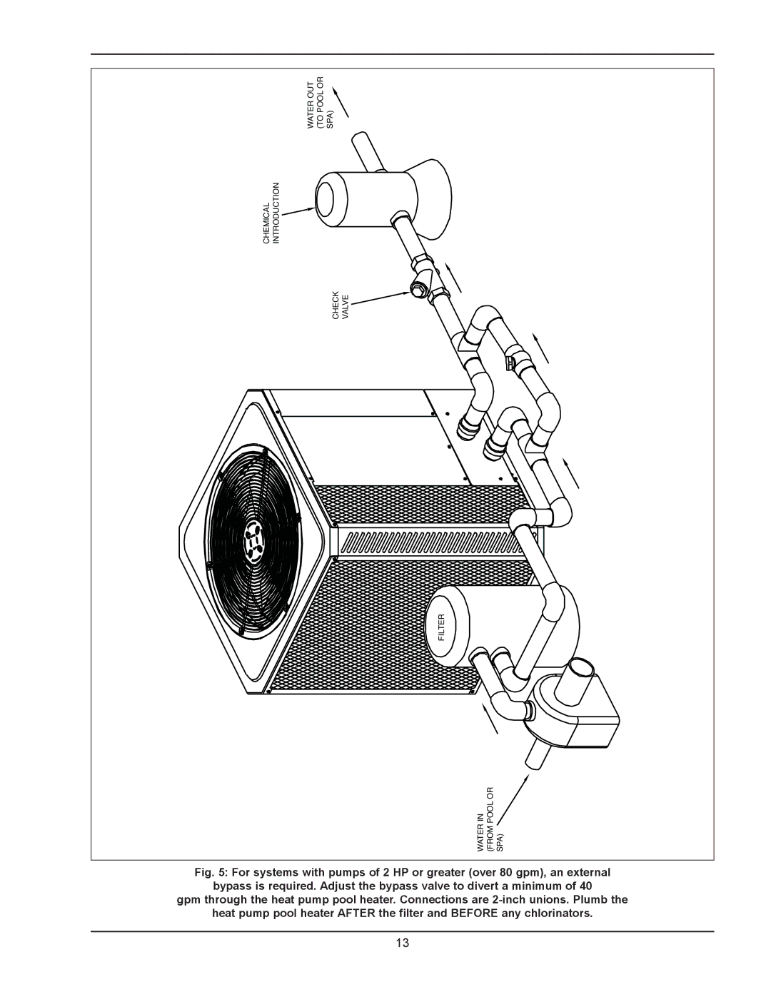 Energy Tech Laboratories 6357, 8358, 8357, 6356, 6358, 5358, 5356, 5357 manual Water OUT to Pool or SPA 