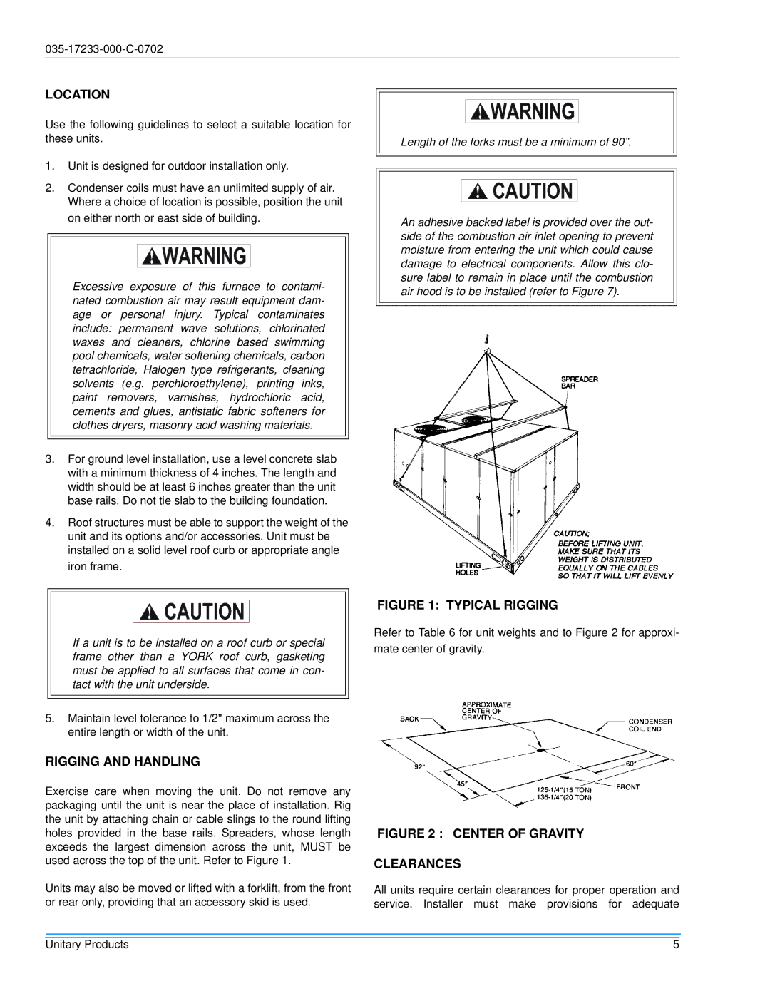 Energy Tech Laboratories DHG180, DHG240 installation instructions Location, Rigging and Handling 