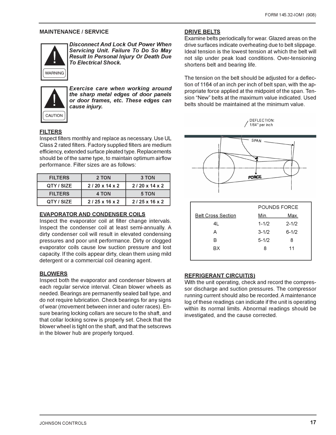 Energy Tech Laboratories DSH Maintenance / Service, Filters, Evaporator and Condenser Coils, Blowers, Drive Belts 