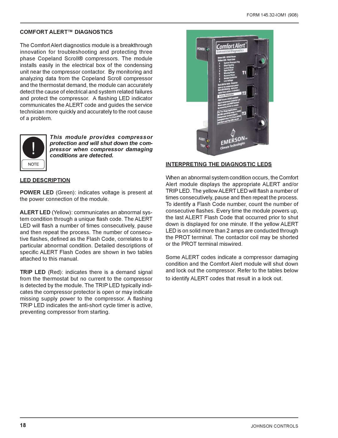 Energy Tech Laboratories DSH Comfort Alert Diagnostics, LED Description, Interpreting the Diagnostic Leds 