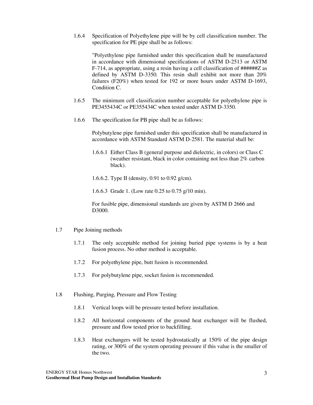 Energy Tech Laboratories Homes Northwest manual Geothermal Heat Pump Design and Installation Standards 