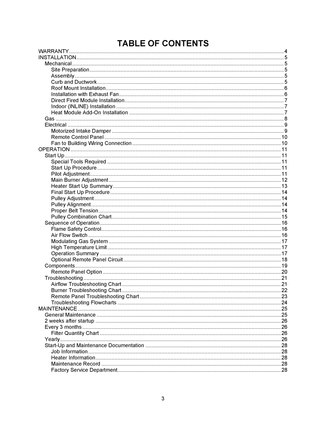 Energy Tech Laboratories MR212 manual Table of Contents 