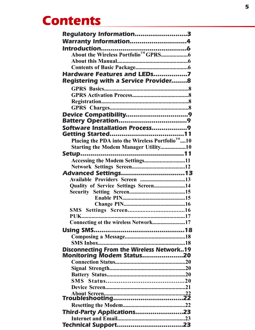 Enfora GSM0400 user manual Contents 