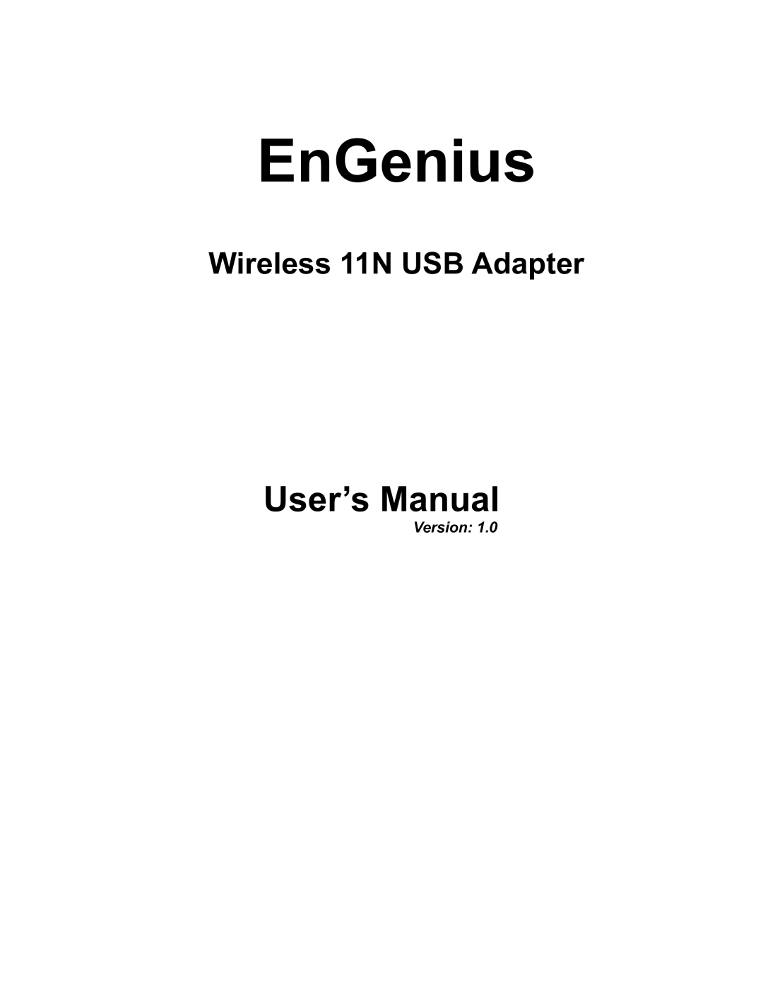 EnGenius Technologies 11N user manual EnGenius 