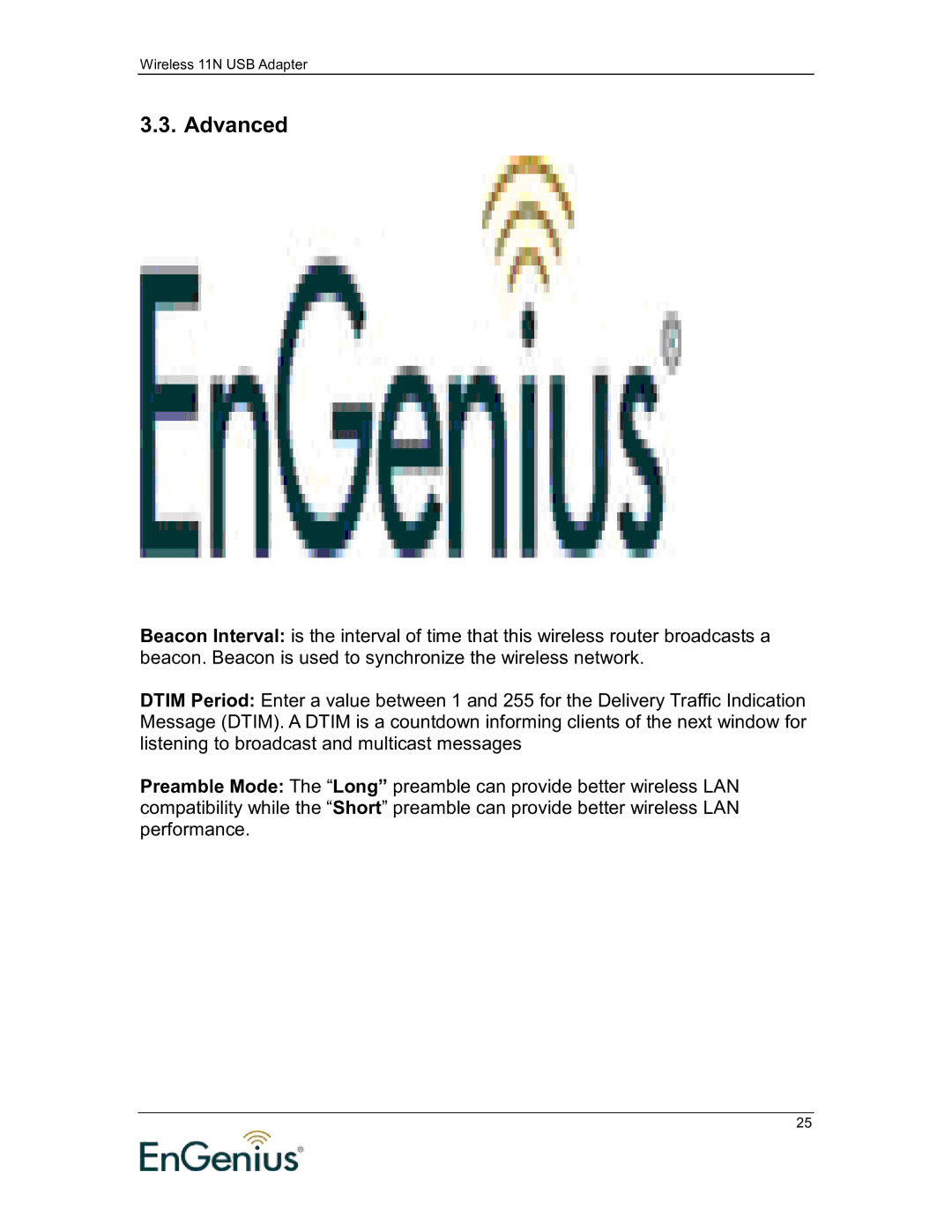 EnGenius Technologies 11N user manual Advanced 