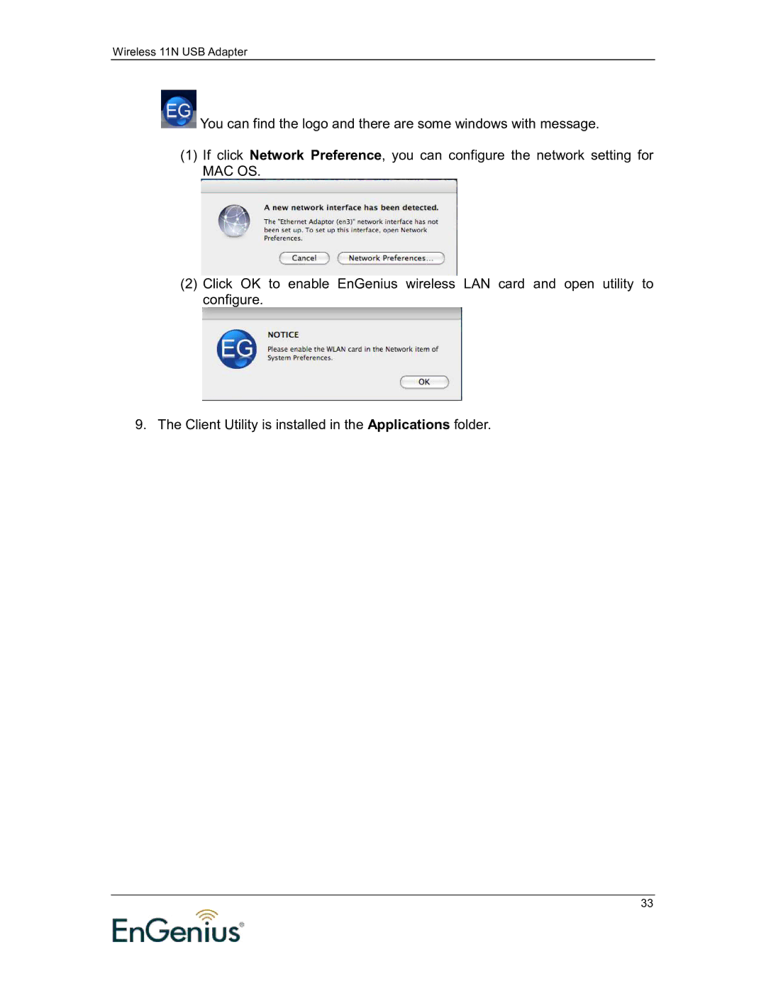 EnGenius Technologies 11N user manual Mac Os 