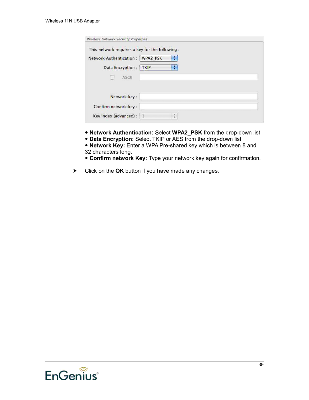 EnGenius Technologies user manual Wireless 11N USB Adapter 