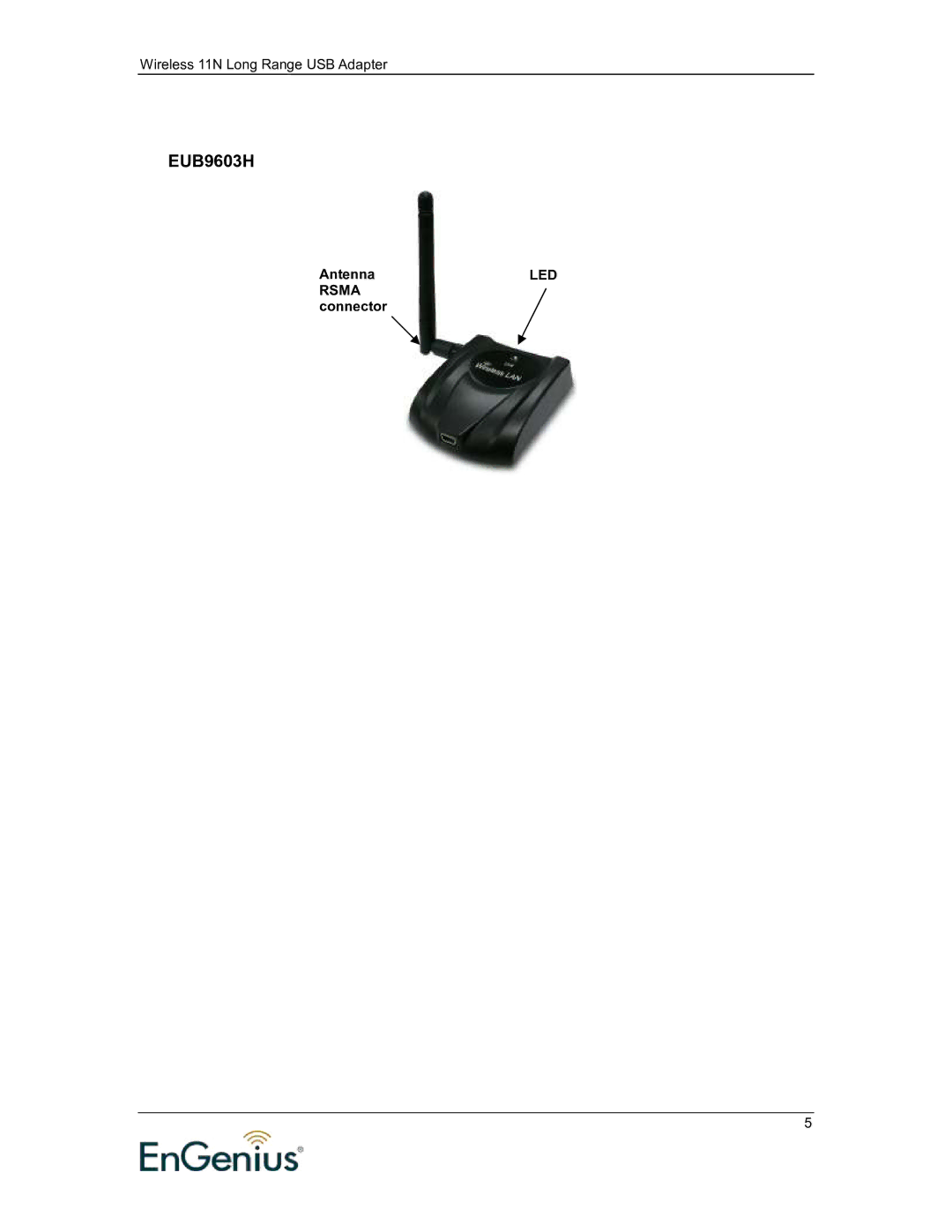 EnGenius Technologies 11N user manual EUB9603H 