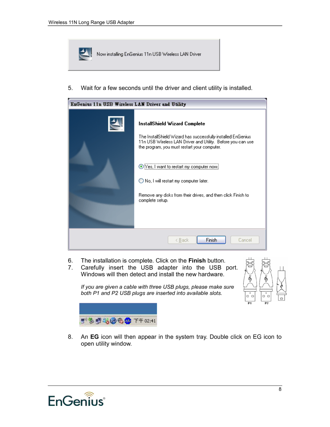 EnGenius Technologies user manual Wireless 11N Long Range USB Adapter 