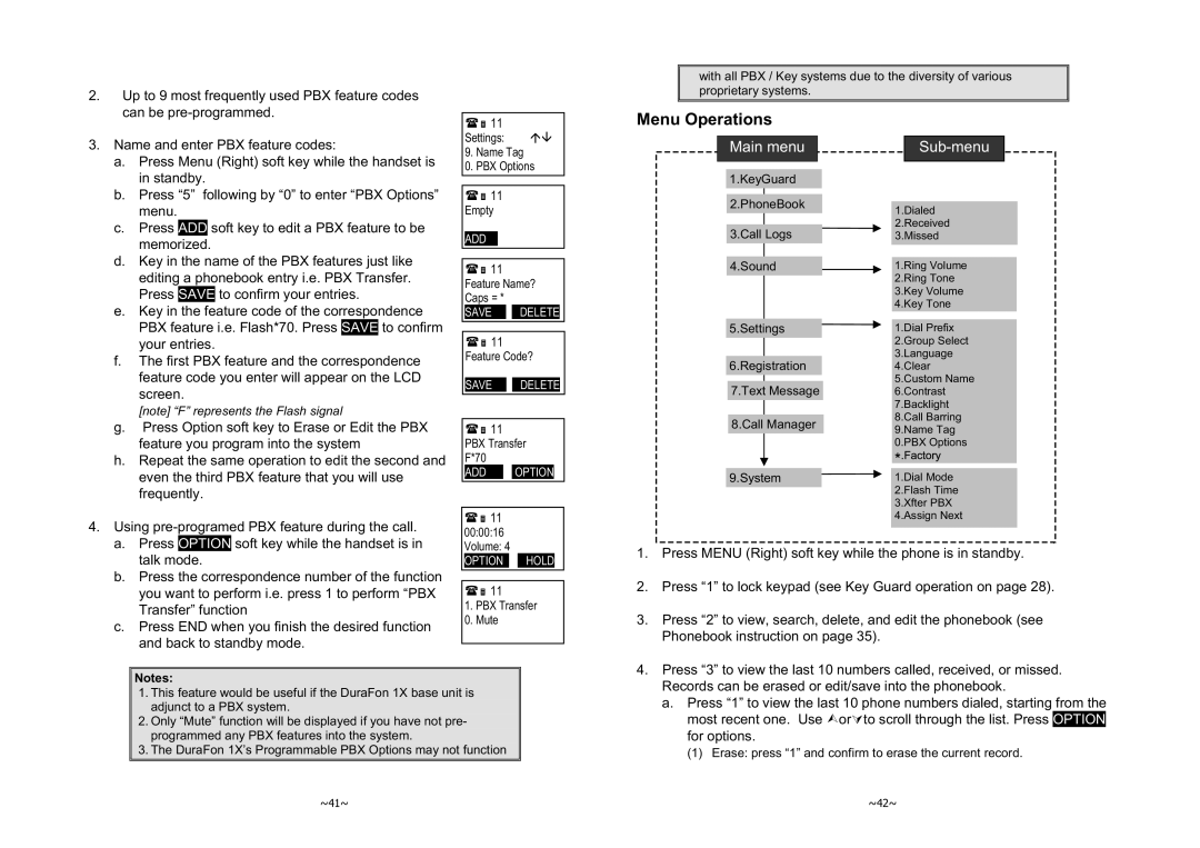 EnGenius Technologies 1X instruction manual Menu Operations 