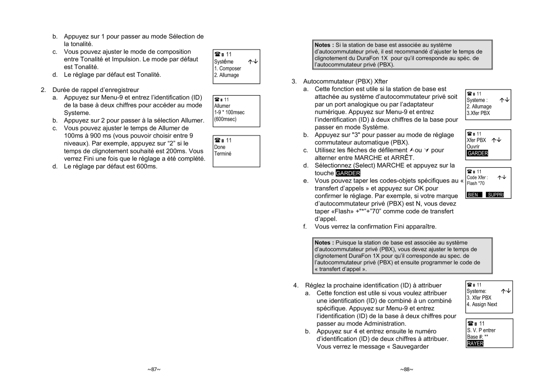 EnGenius Technologies 1X instruction manual La tonalité, Vous pouvez ajuster le mode de composition, Est Tonalité, Systeme 