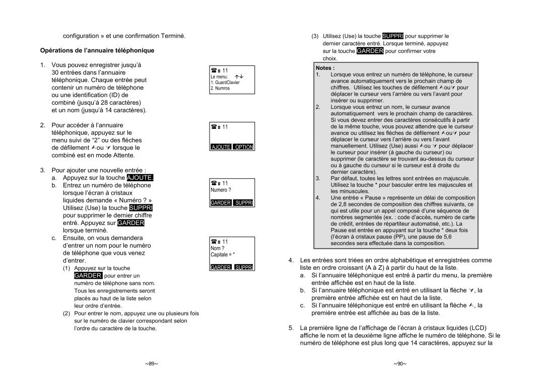 EnGenius Technologies 1X Configuration » et une confirmation Terminé, Opérations de l’annuaire téléphonique, Numero ? 