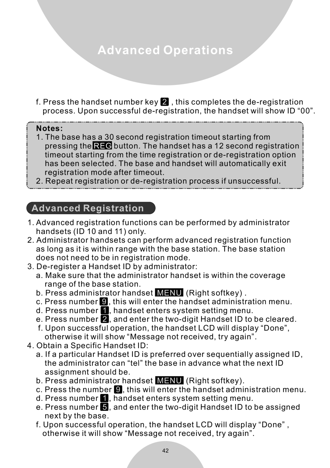 EnGenius Technologies DURAWALKIE user manual Advanced Operations, Advanced Registration 