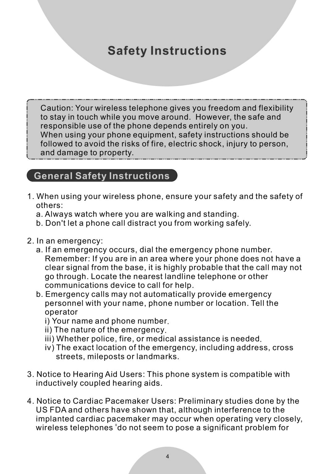 EnGenius Technologies DURAWALKIE user manual General Safety Instructions 