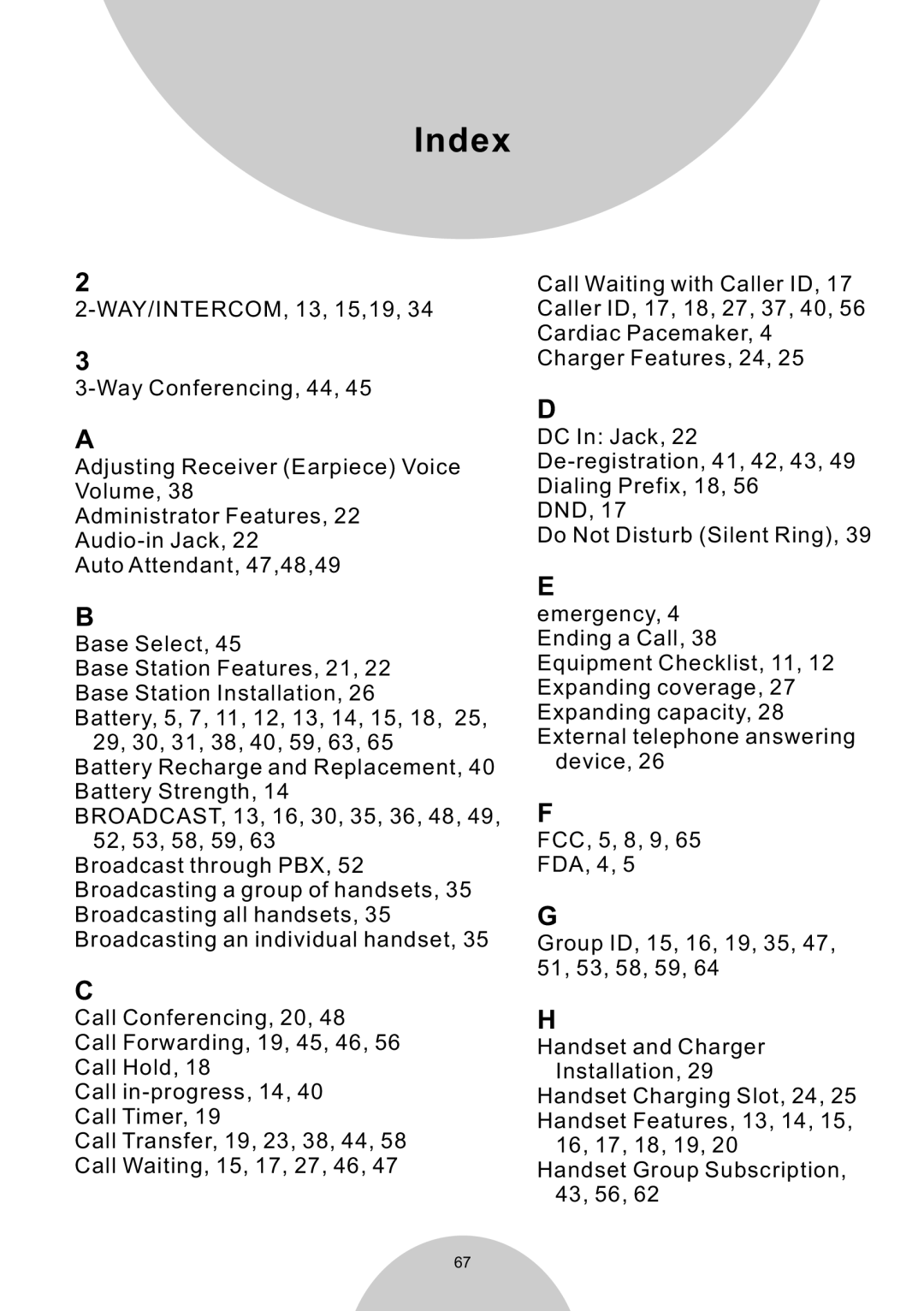 EnGenius Technologies DURAWALKIE user manual Index 