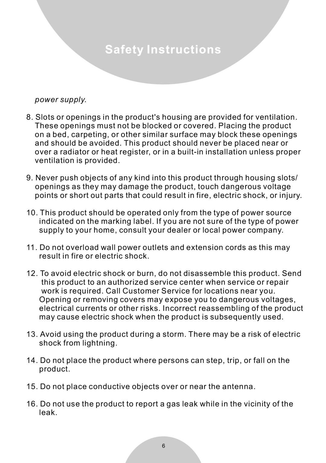 EnGenius Technologies DURAWALKIE user manual Power supply 