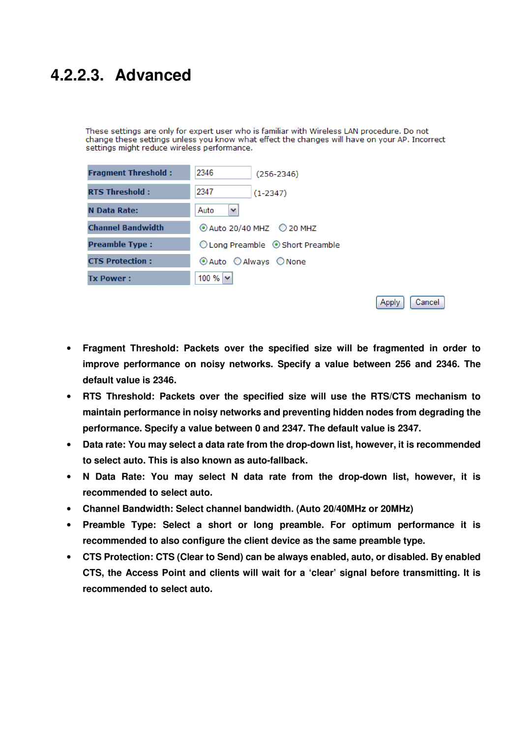 EnGenius Technologies EAP9550 manual Advanced 