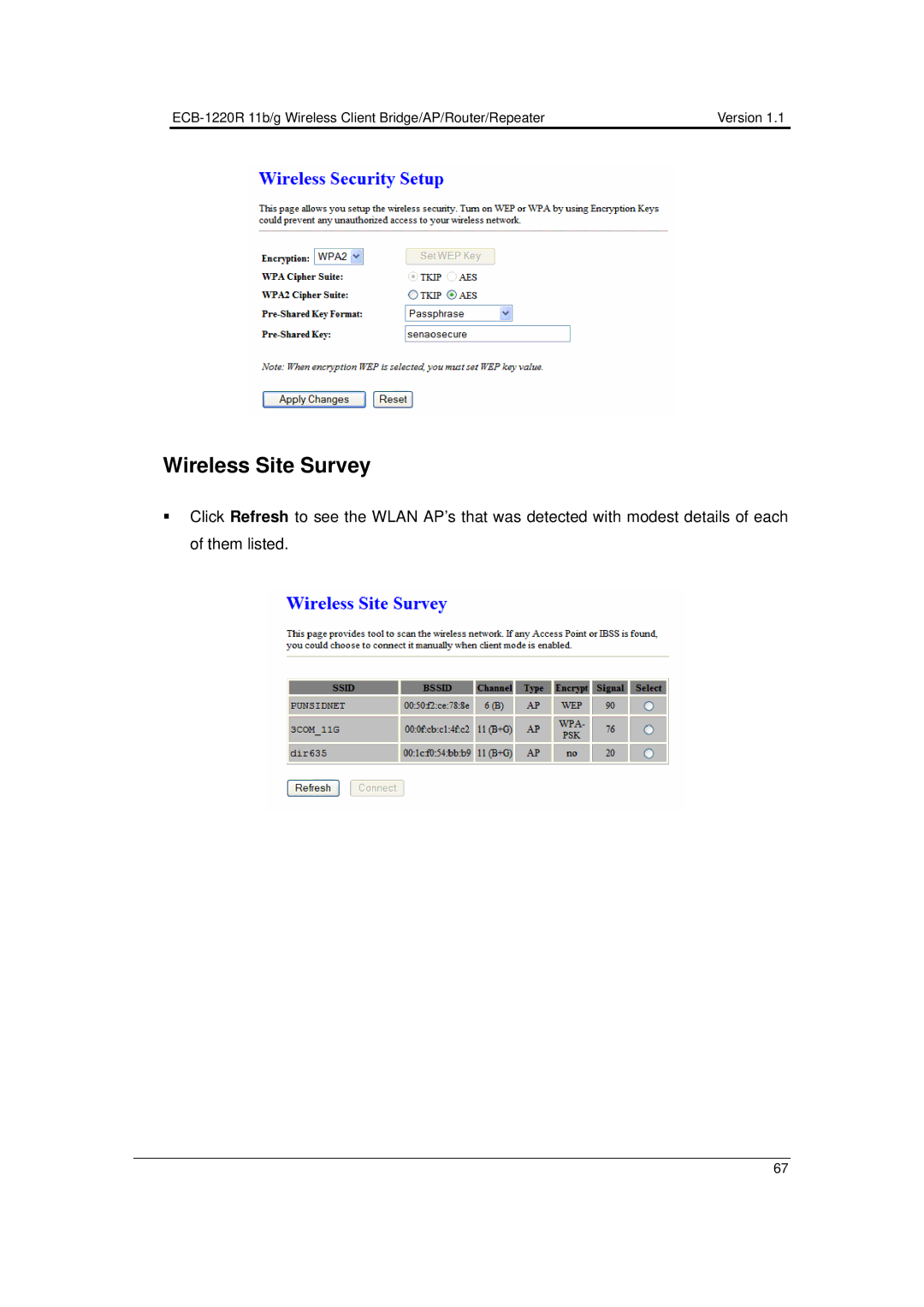 EnGenius Technologies ECB-1220R user manual Wireless Site Survey 