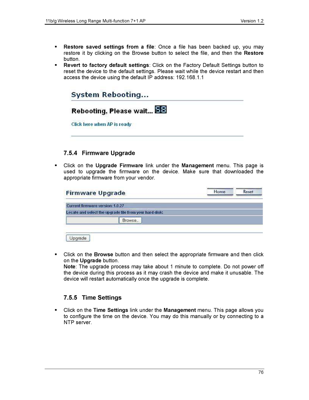 EnGenius Technologies ECB3500 user manual Firmware Upgrade 