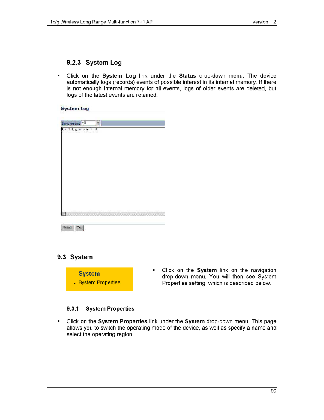 EnGenius Technologies ECB3500 user manual System Log 