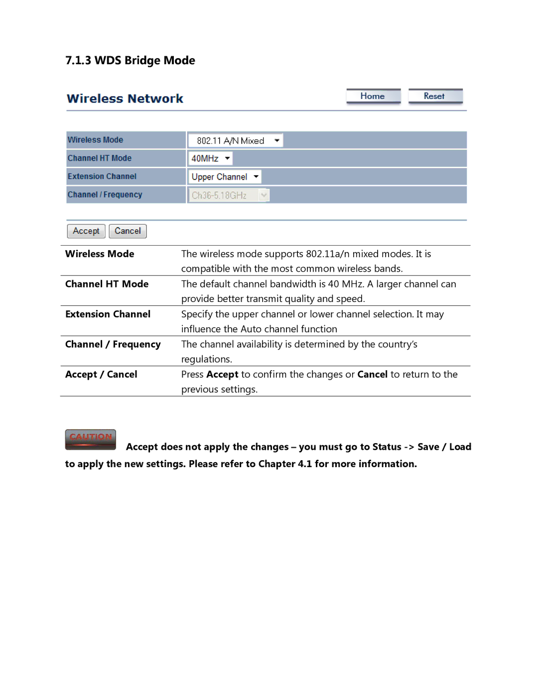 EnGenius Technologies ENH500 user manual Wireless mode supports 802.11a/n mixed modes. It is 