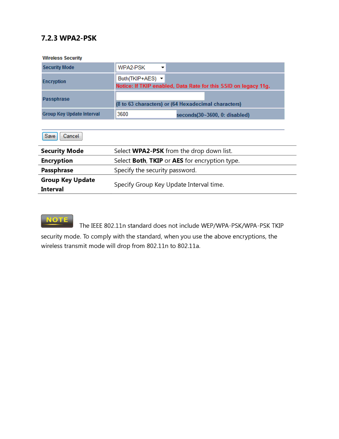 EnGenius Technologies ENH500 user manual 3 WPA2-PSK 