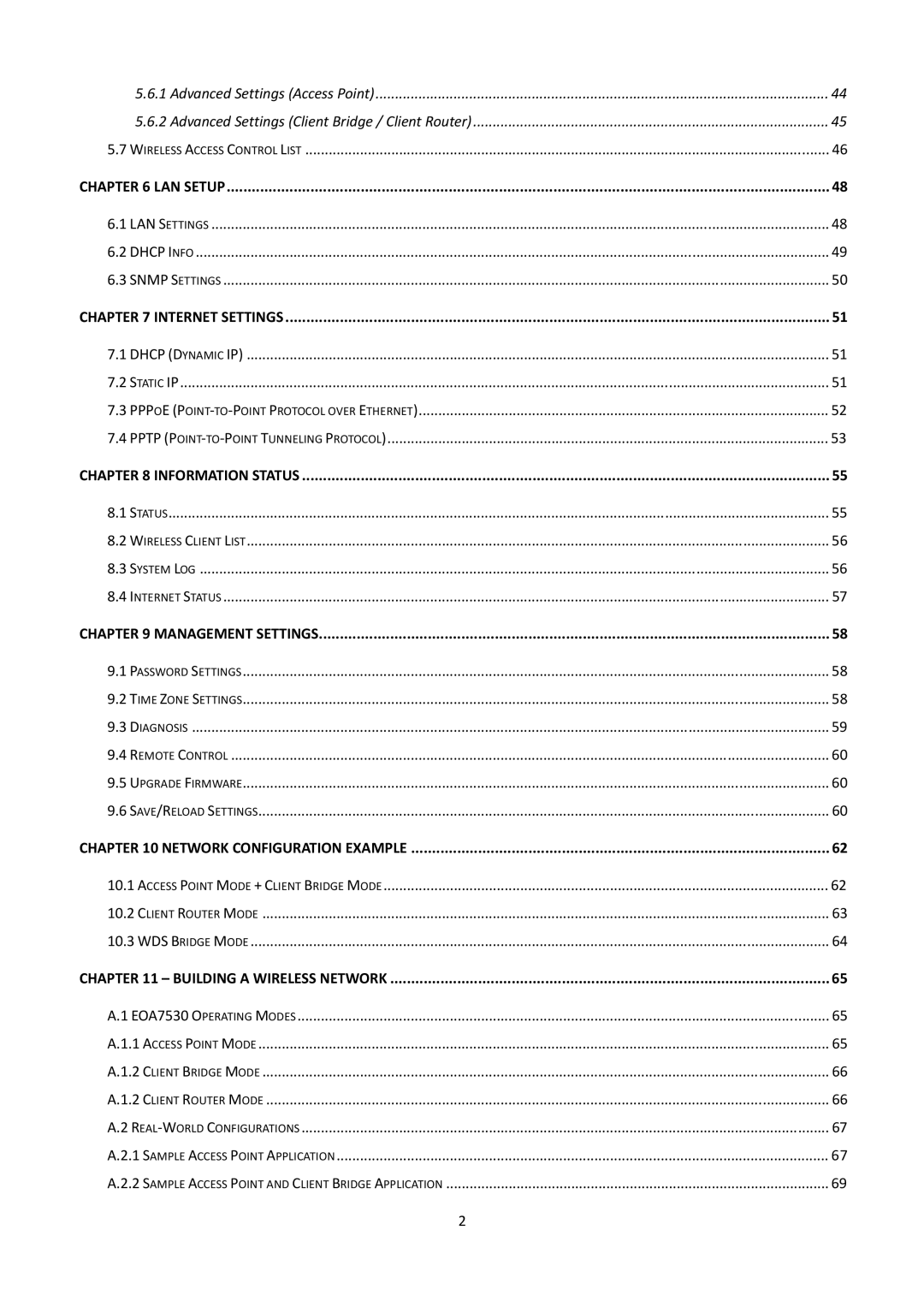 EnGenius Technologies EOA7530 manual LAN Setup 